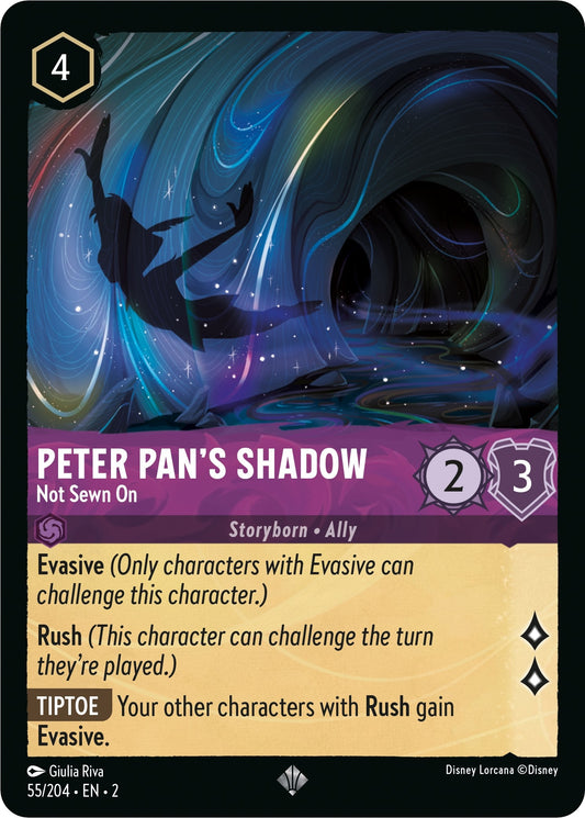 Image for Peter Pan's Shadow - Not Sewn On (55/204) (Rise of the Floodborn) - Disney Lorcana