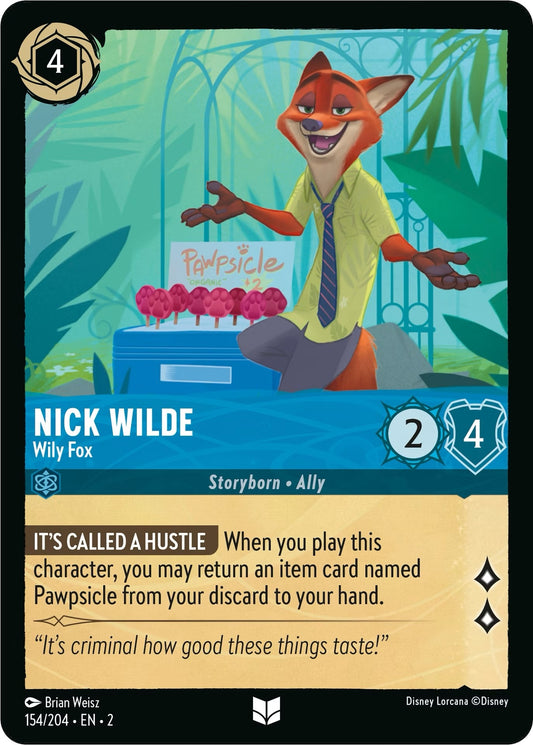 Image for Nick Wilde - Wily Fox (154/204) (Rise of the Floodborn) - Disney Lorcana
