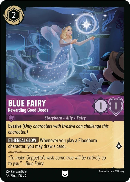 Image for Blue Fairy - Rewarding Good Deeds (36/204) (Rise of the Floodborn) - Disney Lorcana