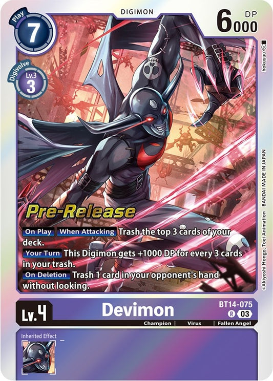 Image for Devimon (BT14-075 R) (Blast Ace Pre-Release Cards) - Digimon Card Game