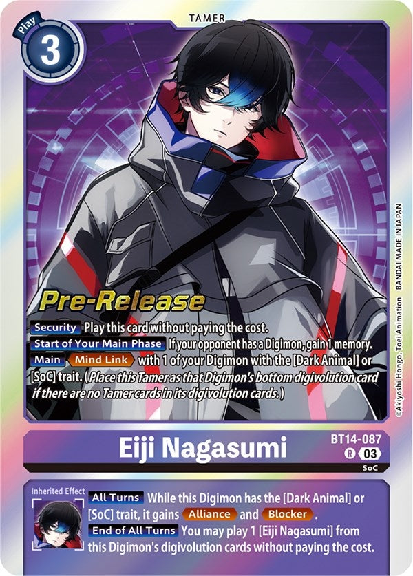 Image for Eiji Nagasumi (BT14-087 R) (Blast Ace Pre-Release Cards) - Digimon Card Game