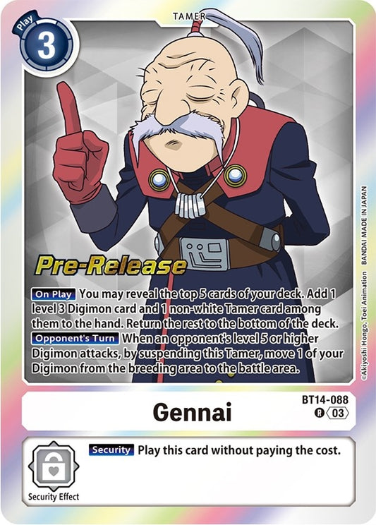 Image for Gennai (BT14-088 R) (Blast Ace Pre-Release Cards) - Digimon Card Game