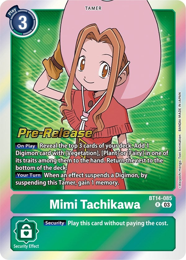 Image for Mimi Tachikawa (BT14-085 R) (Blast Ace Pre-Release Cards) - Digimon Card Game