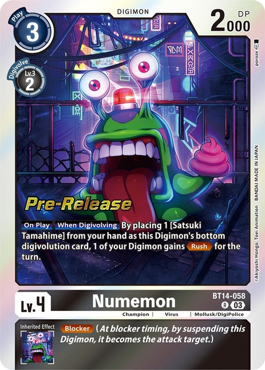 Image for Numemon (BT14-058 R) (Blast Ace Pre-Release Cards) - Digimon Card Game