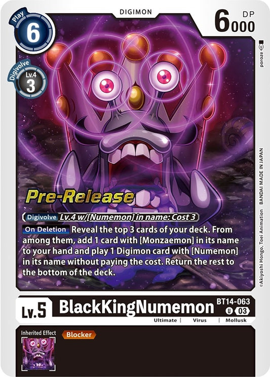 Image for BlackKingNumemon (BT14-063 U) (Blast Ace Pre-Release Cards) - Digimon Card Game