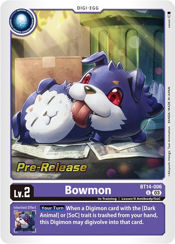 Image for Bowmon (BT14-006 U) (Blast Ace Pre-Release Cards) - Digimon Card Game