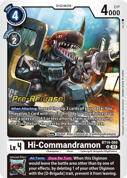 Image for Hi-Commandramon (BT14-060 U) (Blast Ace Pre-Release Cards) - Digimon Card Game