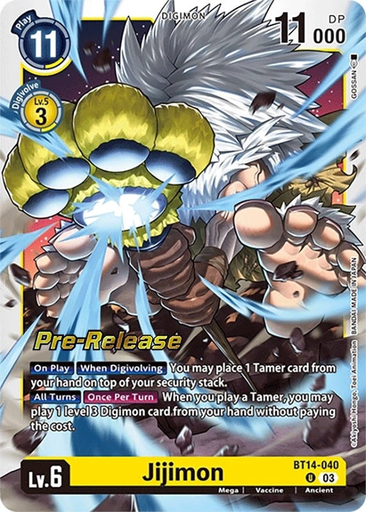 Image for Jijimon (BT14-040 U) (Blast Ace Pre-Release Cards) - Digimon Card Game