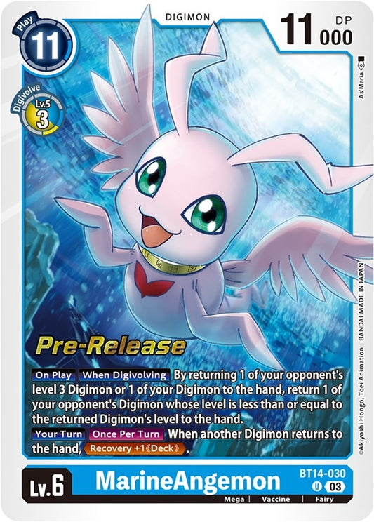 Image for MarineAngemon (BT14-030 U) (Blast Ace Pre-Release Cards) - Digimon Card Game