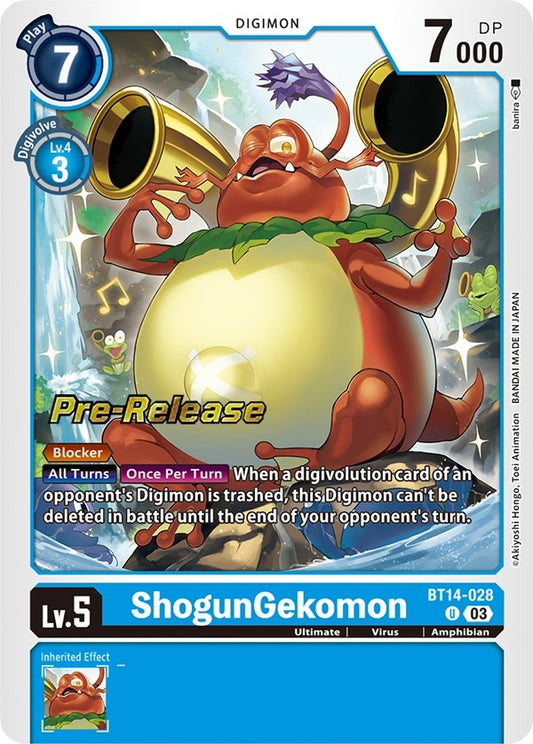 Image for ShogunGekomon (BT14-028 U) (Blast Ace Pre-Release Cards) - Digimon Card Game