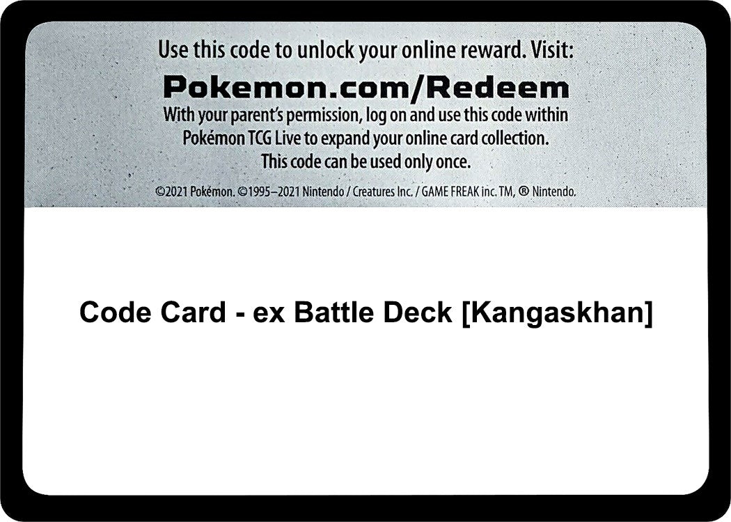 Image for Code Card - ex Battle Deck [Kangaskhan] (Miscellaneous Cards & Products) - Pokemon