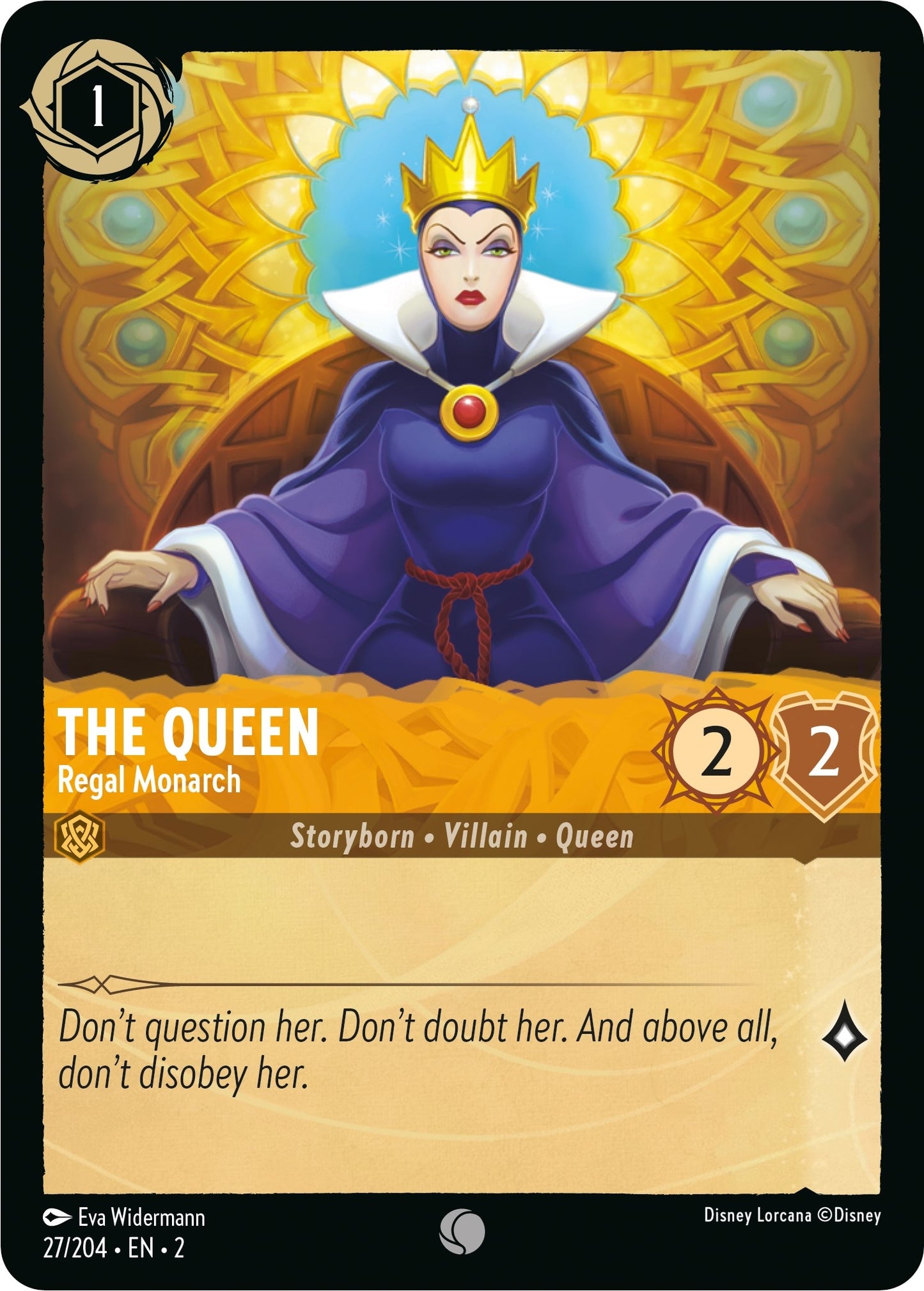 Image for The Queen - Regal Monarch (27/204) (Rise of the Floodborn) - Disney Lorcana
