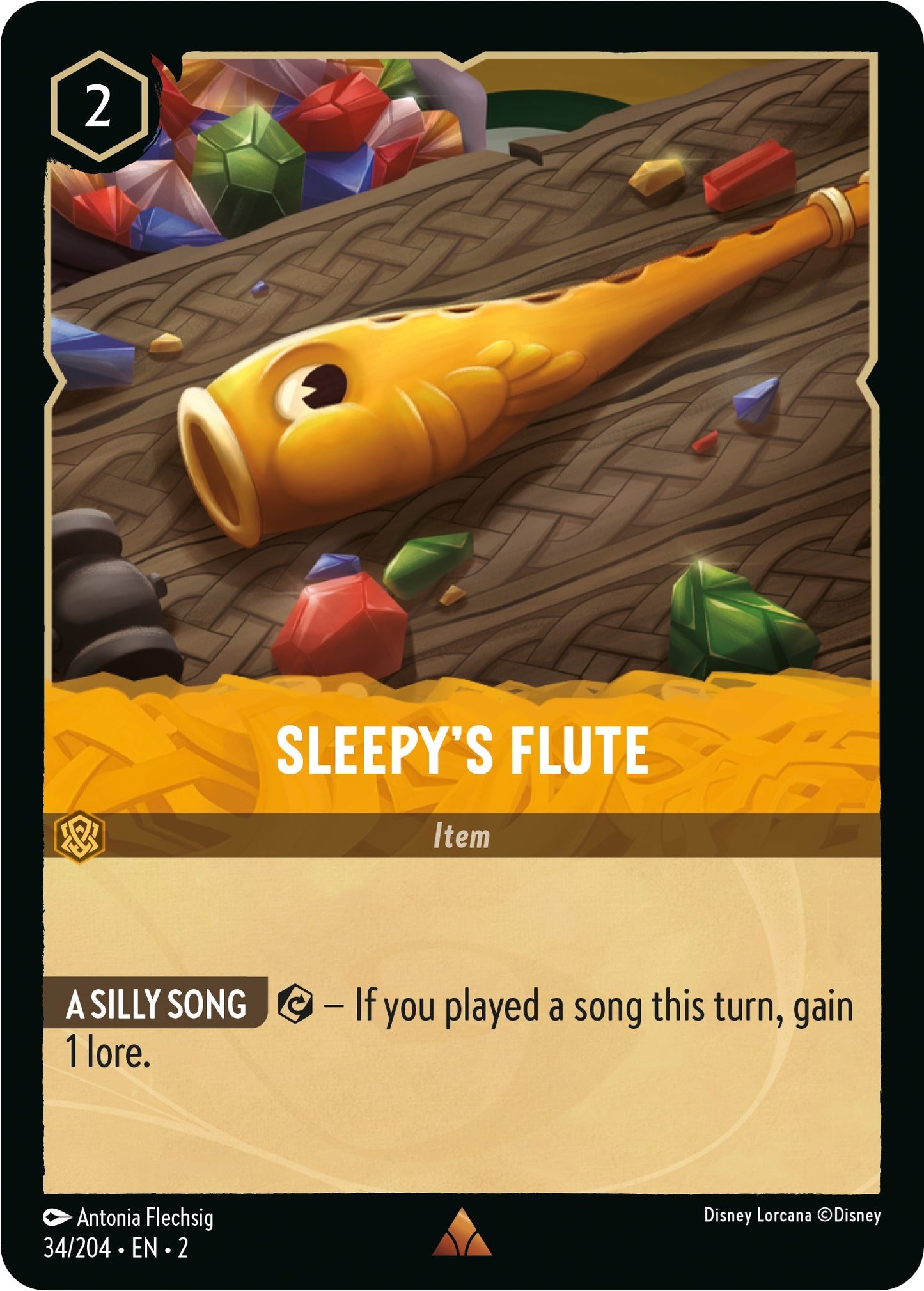 Image for Sleepy's Flute (34/204) (Rise of the Floodborn) - Disney Lorcana