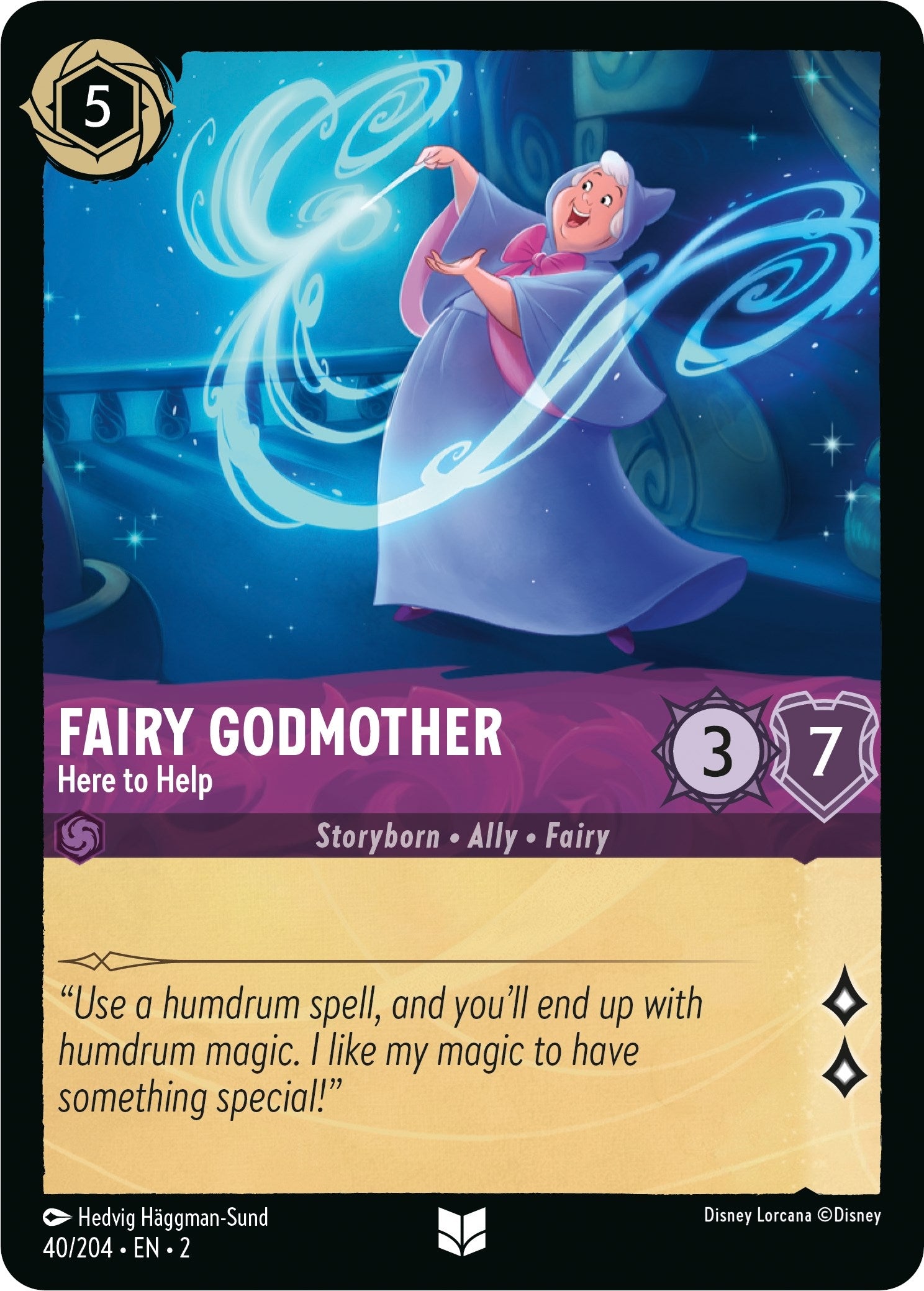 Image for Fairy Godmother - Here to Help (40/204) (Rise of the Floodborn) - Disney Lorcana