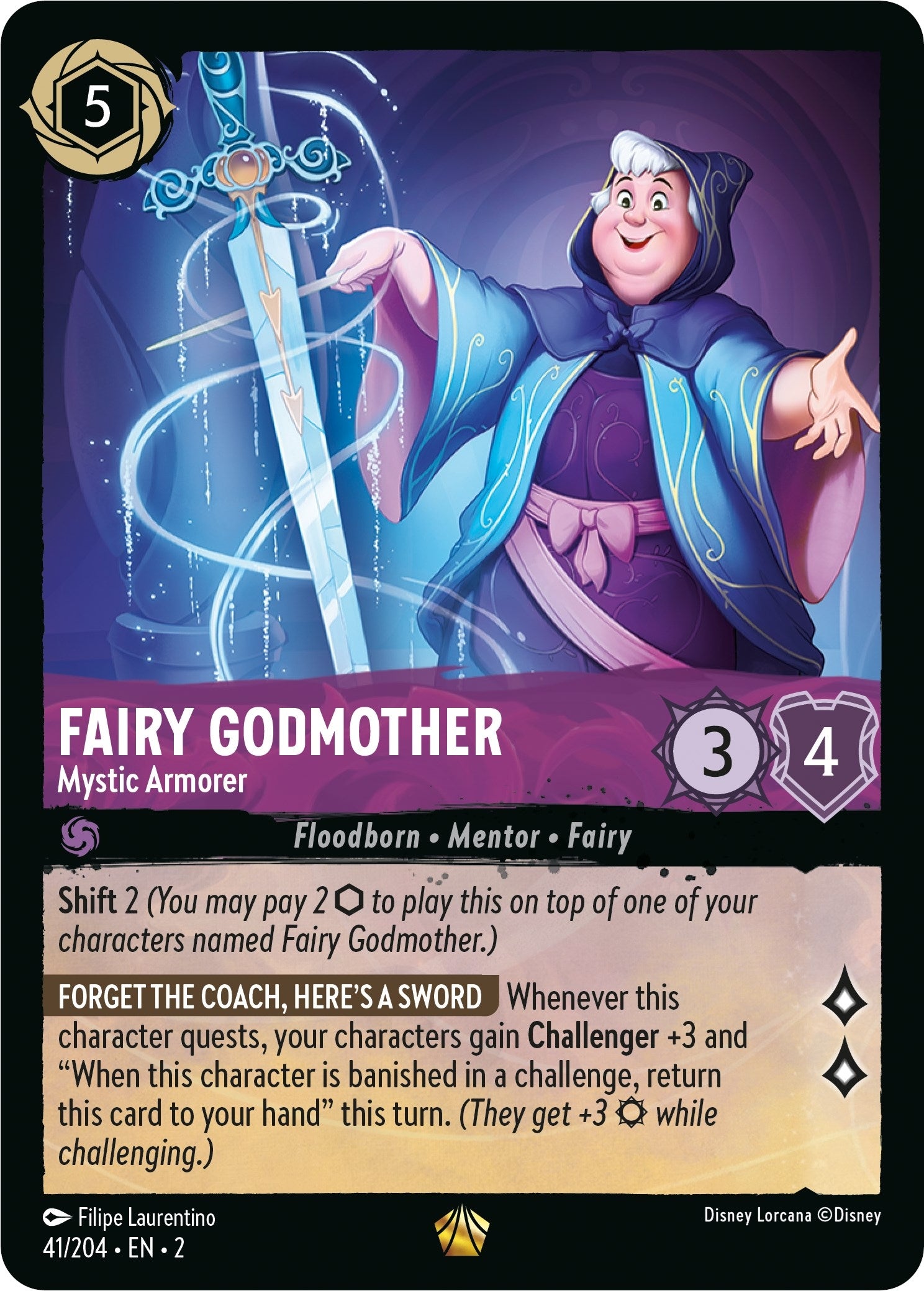Image for Fairy Godmother - Mystic Armorer (41/204) (Rise of the Floodborn) - Disney Lorcana