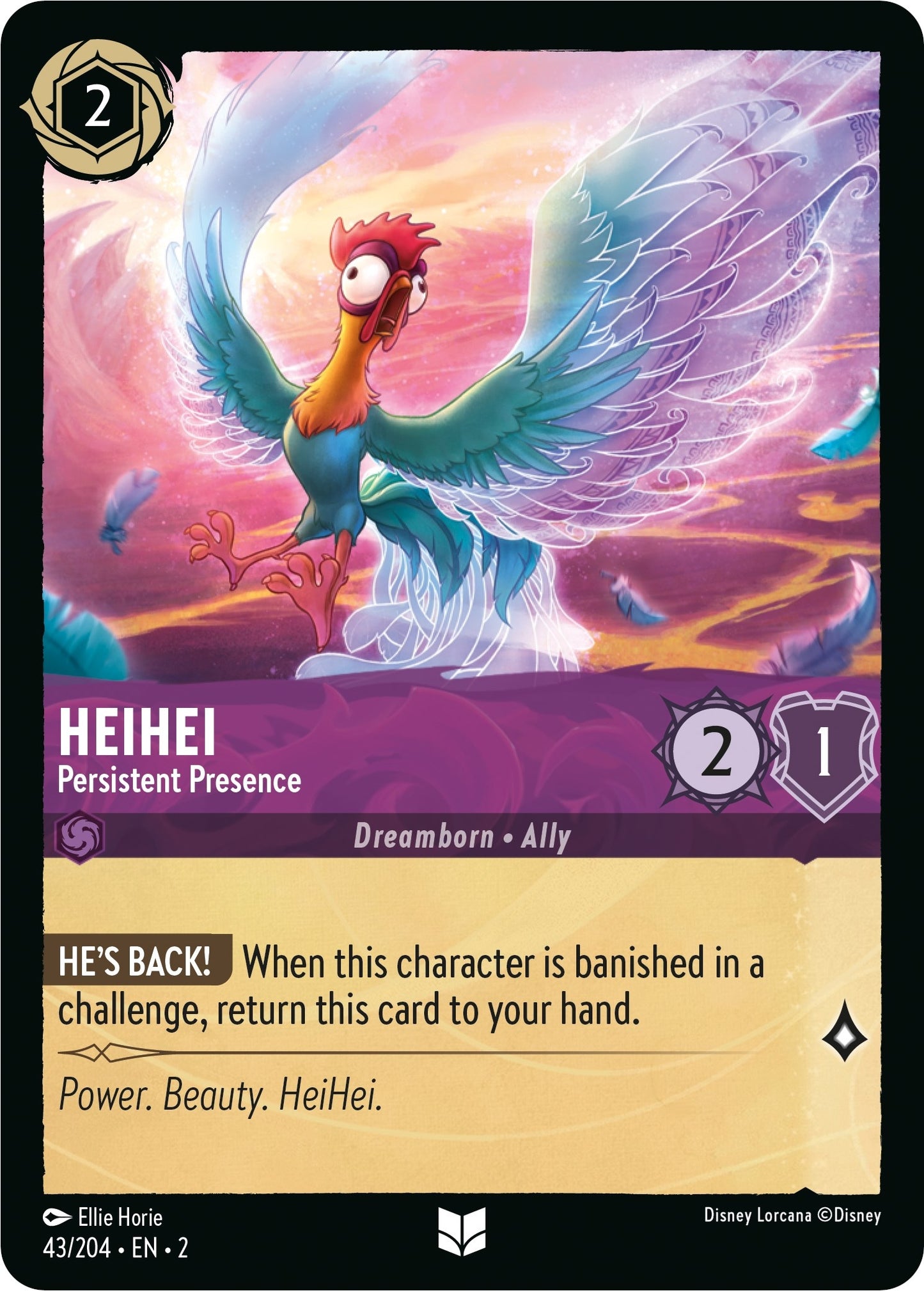 Image for HeiHei - Persistent Presence (43/204) (Rise of the Floodborn) - Disney Lorcana