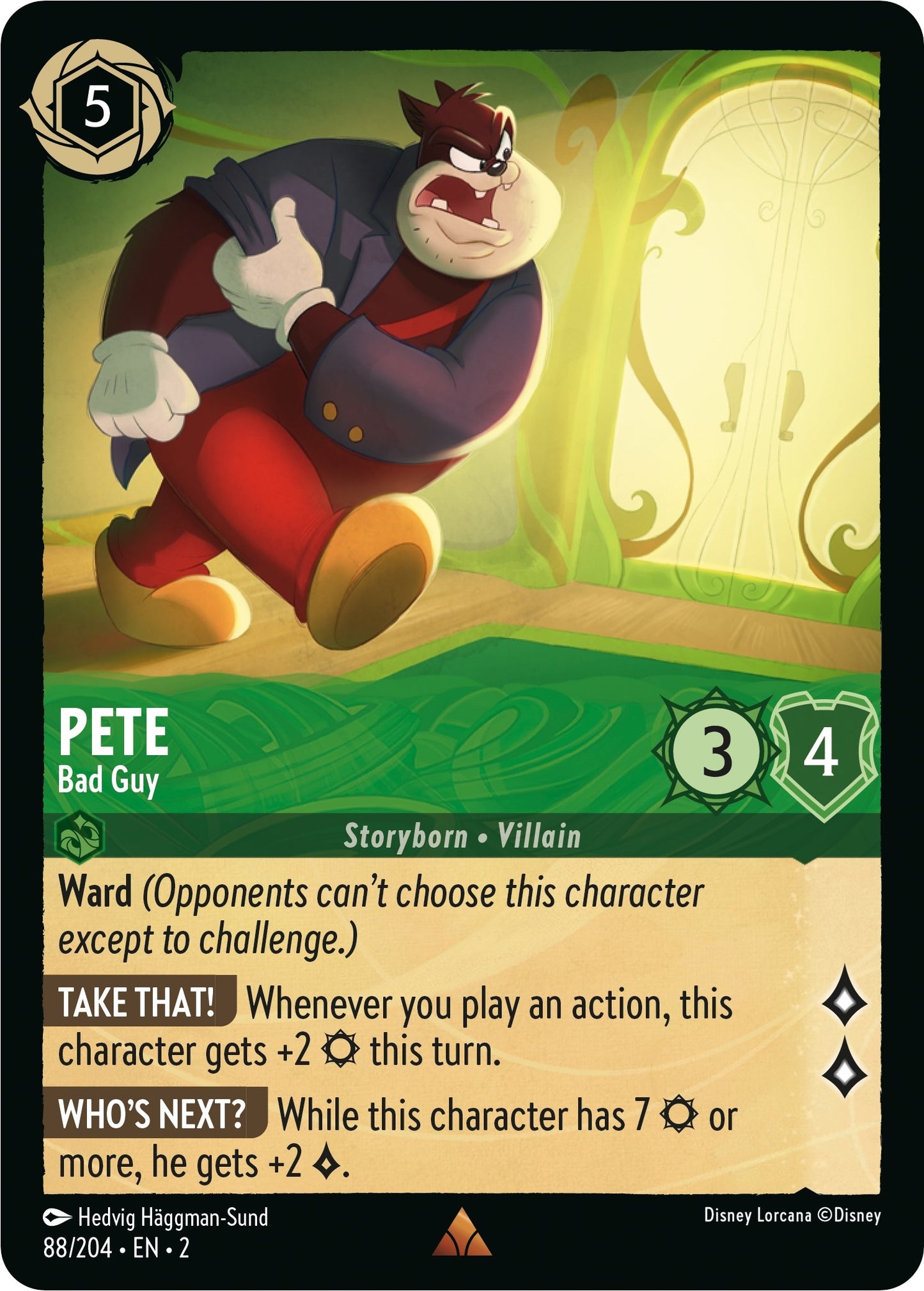 Image for Pete - Bad Guy (88/204) (Rise of the Floodborn) - Disney Lorcana