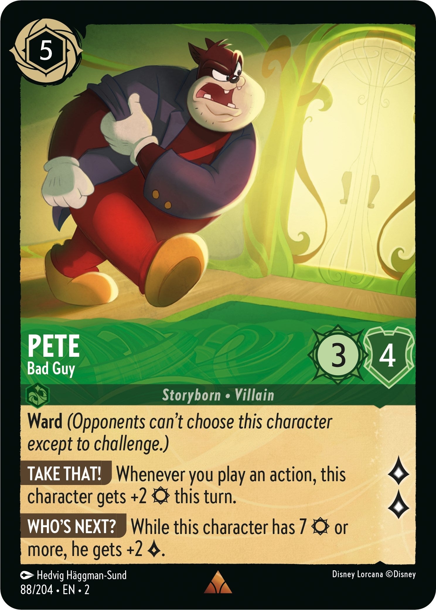 Image for Pete - Bad Guy (88/204) (Rise of the Floodborn) - Disney Lorcana