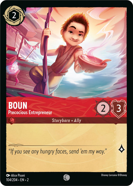 Image for Boun - Precocious Entrepreneur (104/204) (Rise of the Floodborn) - Disney Lorcana