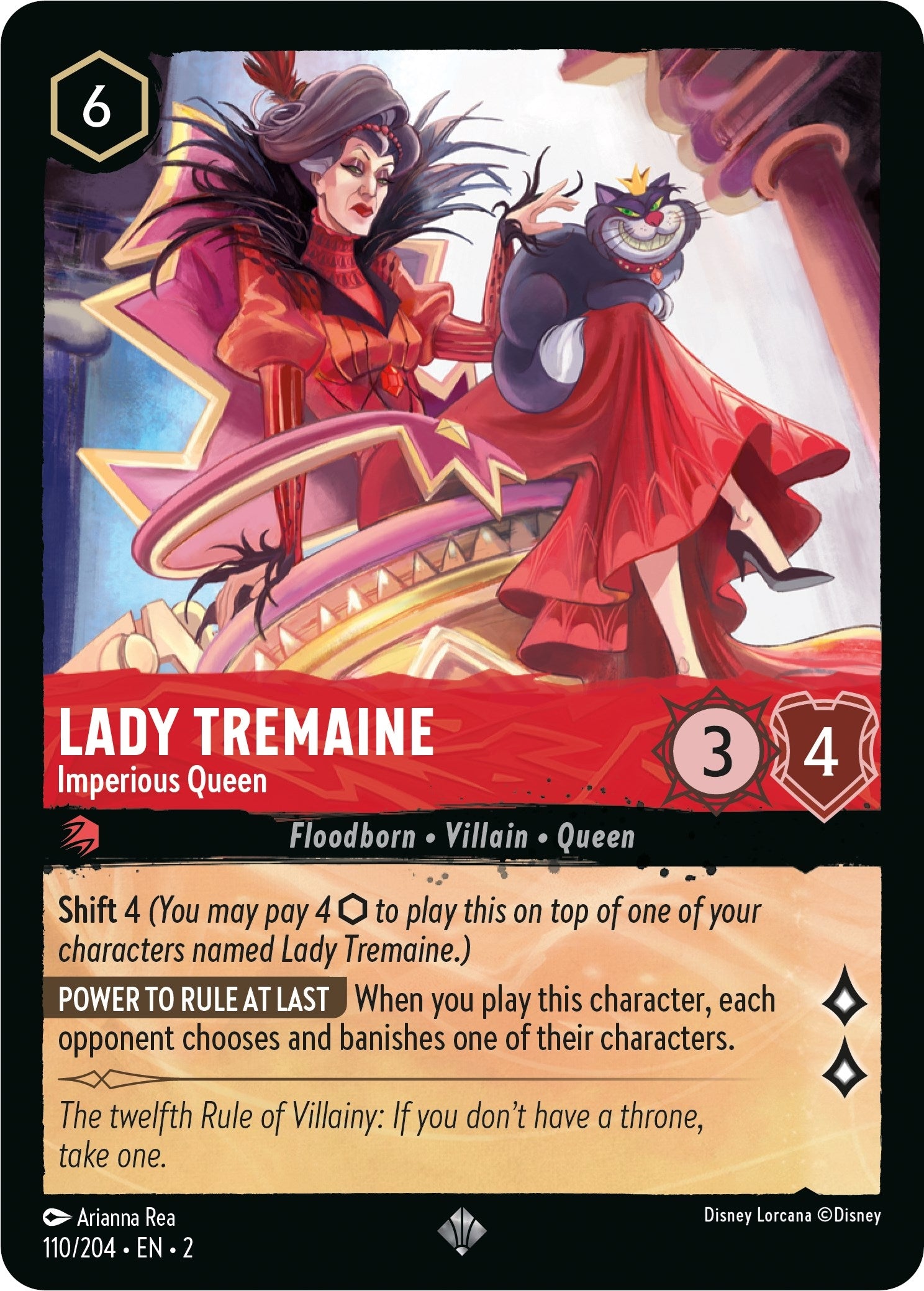 Image for Lady Tremaine - Imperious Queen (110/204) (Rise of the Floodborn) - Disney Lorcana
