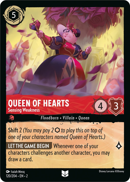 Image for Queen of Hearts - Sensing Weakness (120/204) (Rise of the Floodborn) - Disney Lorcana