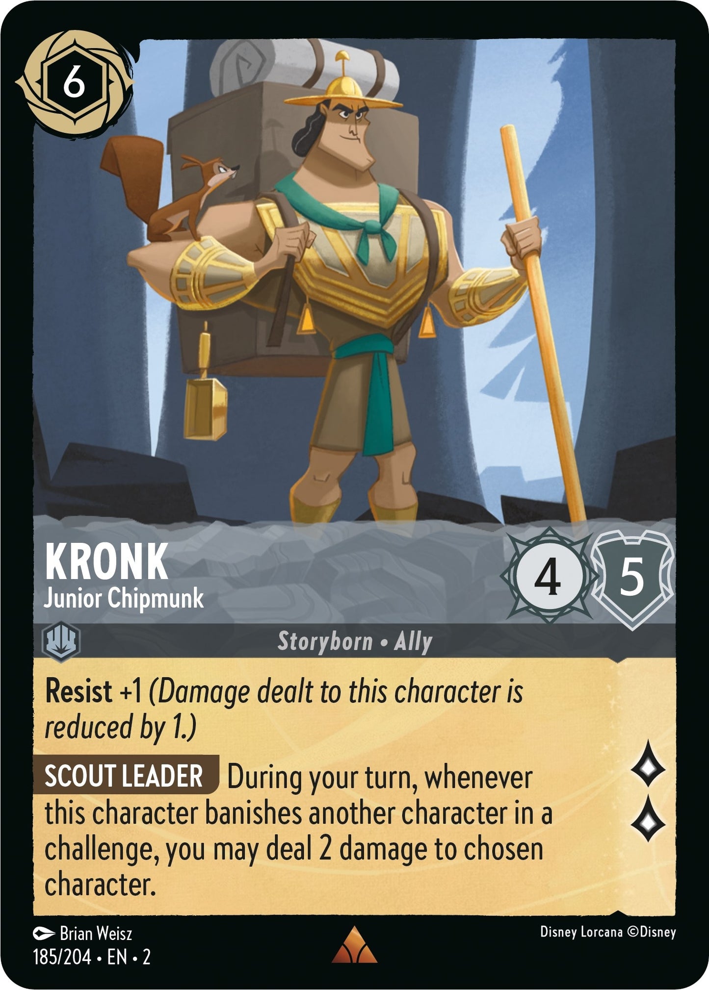 Image for Kronk - Junior Chipmunk (185/204) (Rise of the Floodborn) - Disney Lorcana