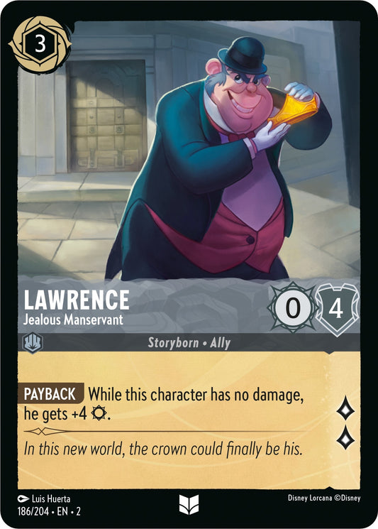 Image for Lawrence - Jealous Manservant (186/204) (Rise of the Floodborn) - Disney Lorcana