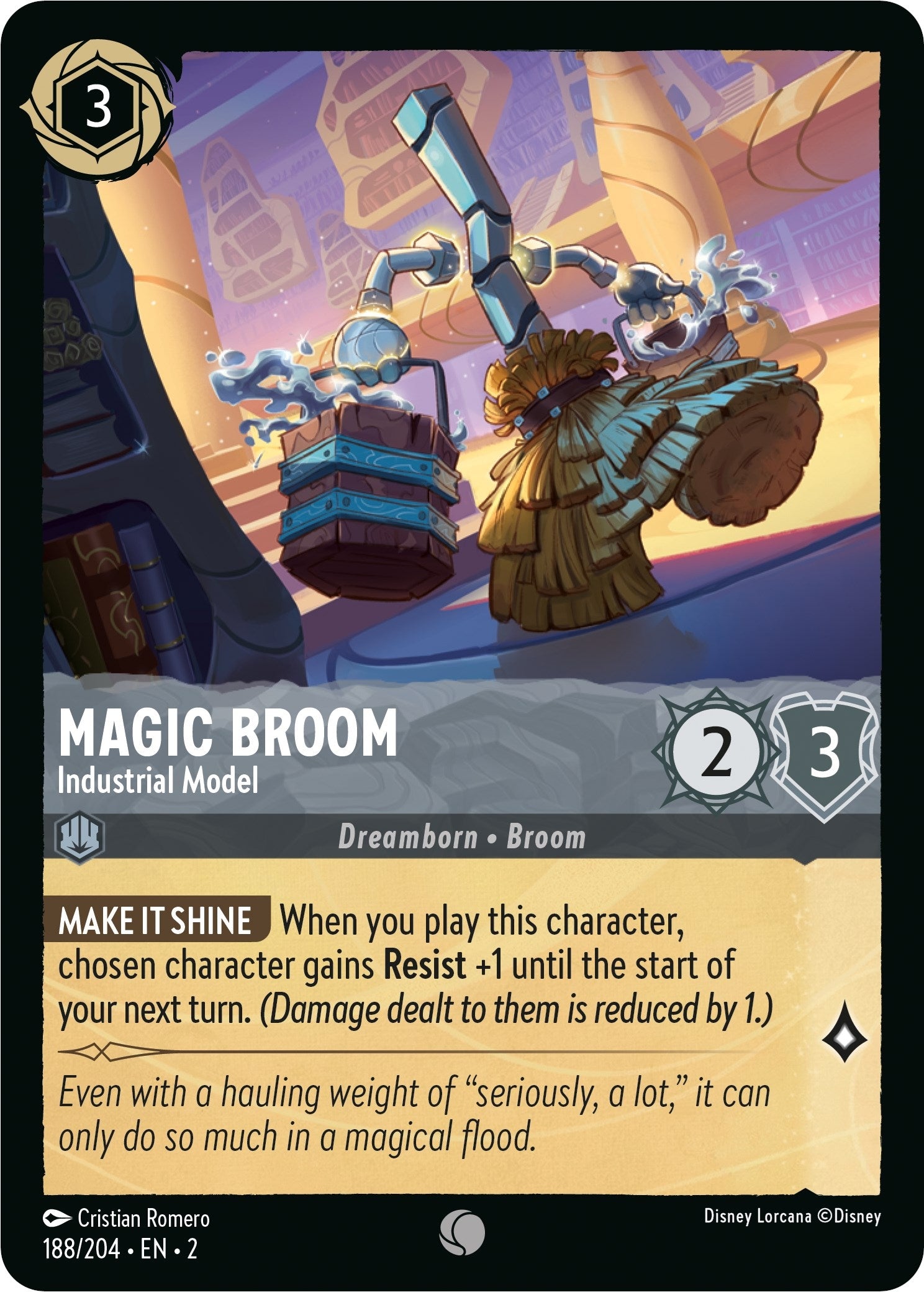 Image for Magic Broom - Industrial Model (188/204) (Rise of the Floodborn) - Disney Lorcana