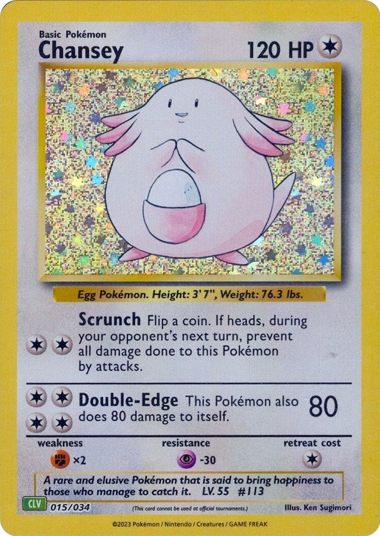 Image for Chansey (015/034) (Trading Card Game Classic) - Pokemon