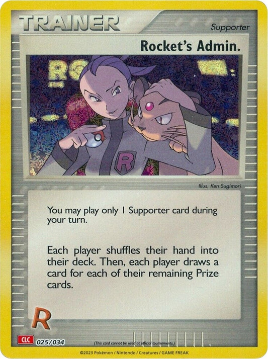 Image for Rocket's Admin. (CLC) (025/034) (Trading Card Game Classic) - Pokemon