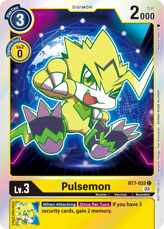 Image for Pulsemon (Official Tournament Pack Vol.11) (BT7-032 C) (Next Adventure) - Digimon Card Game