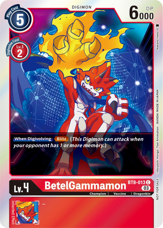Image for BetelGammamon (Official Tournament Pack Vol.11) (BT8-013 C) (New Awakening) - Digimon Card Game