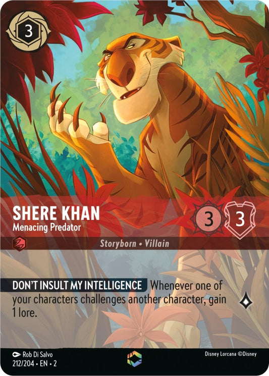 Image for Shere Khan - Menacing Predator (Enchanted) (212/204) (Rise of the Floodborn) - Disney Lorcana