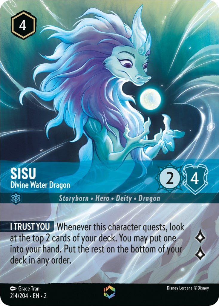 Image for Sisu - Divine Water Dragon (Enchanted) (214/204) (Rise of the Floodborn) - Disney Lorcana