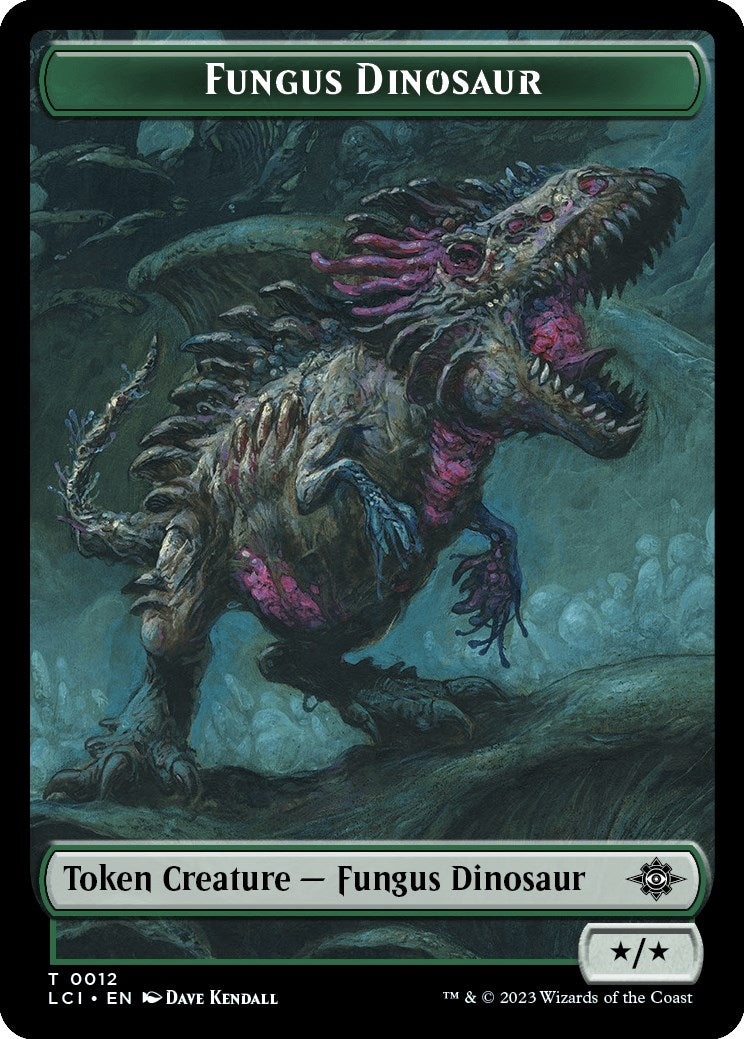 Image for Fungus Dinosaur // Spirit Double-Sided Token (12 // 14) (The Lost Caverns of Ixalan) - Magic: The Gathering