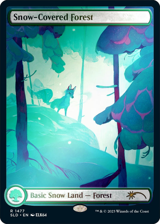 Image for Snow-Covered Forest (1477) (Rainbow Foil) (1477) (Secret Lair Drop Series) - Magic: The Gathering