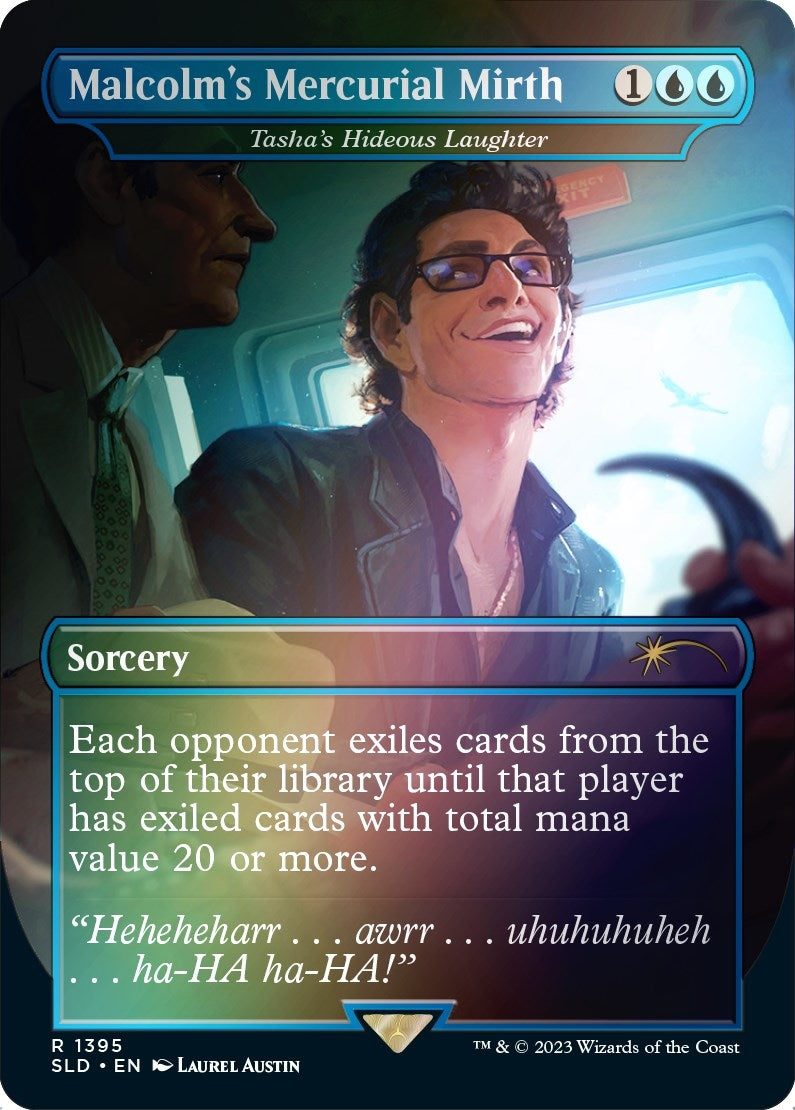 Image for Malcolm's Mercurial Mirth - Tasha's Hideous Laughter (Rainbow Foil) (1395) (Secret Lair Drop Series) - Magic: The Gathering