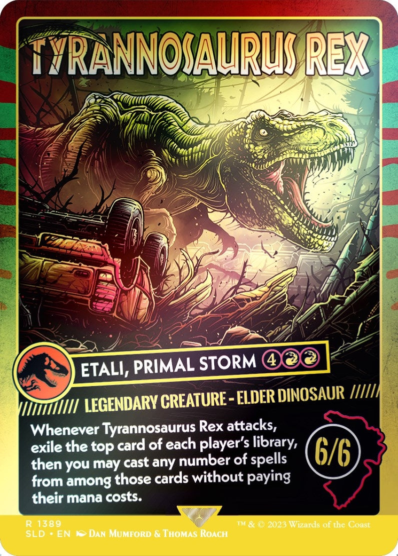 Image for Tyrannosaurus Rex - Etali, Primal Storm (Rainbow Foil) (1389) (Secret Lair Drop Series) - Magic: The Gathering