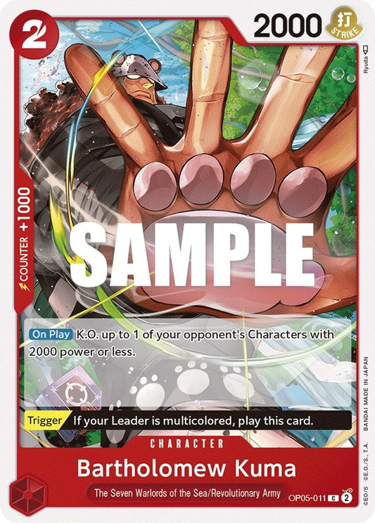 Image for Bartholomew Kuma (OP05-011) (Awakening of the New Era) - One Piece Card Game