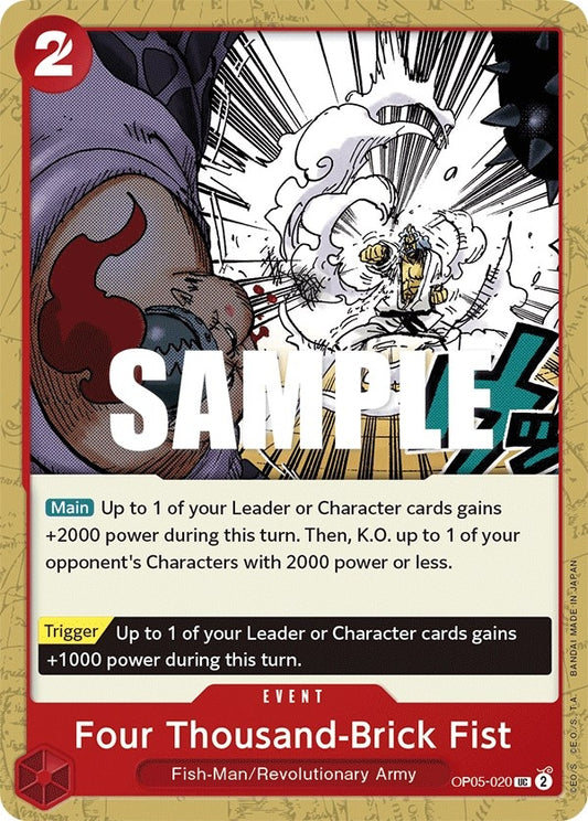 Image for Four Thousand-Brick Fist (OP05-020) (Awakening of the New Era) - One Piece Card Game
