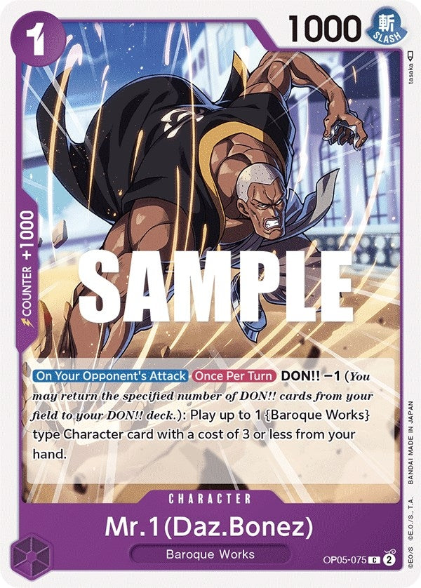 Image for Mr.1 (Daz.Bonez) (OP05-075) (Awakening of the New Era) - One Piece Card Game