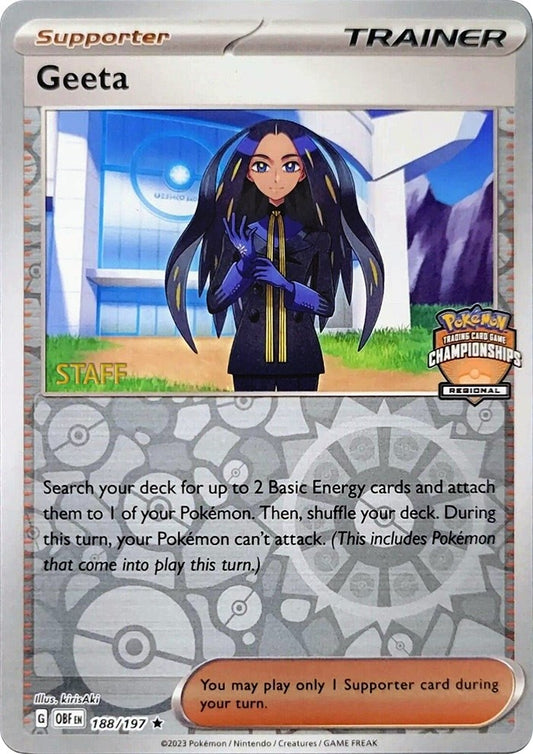 Image for Geeta - 188/197 (Regional Championships) [Staff] (188/197) (League & Championship Cards) - Pokemon