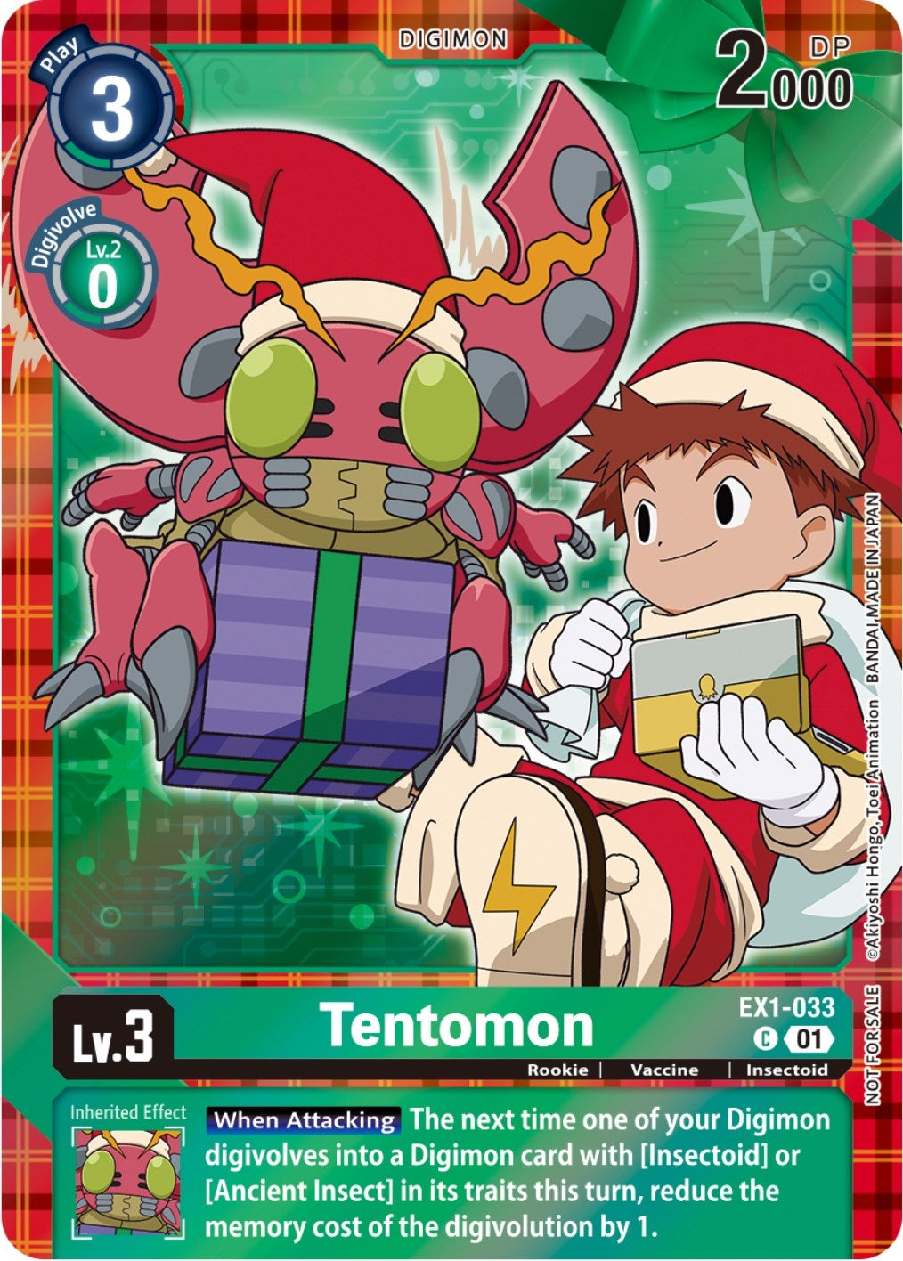 Image for Tentomon (Winter Holiday 2023) (EX1-033 C) (Classic Collection) - Digimon Card Game
