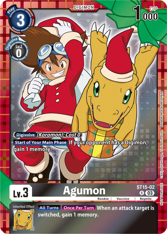 Image for Agumon (Winter Holiday 2023) (ST15-02 R) (Starter Deck 15: Dragon of Courage) - Digimon Card Game