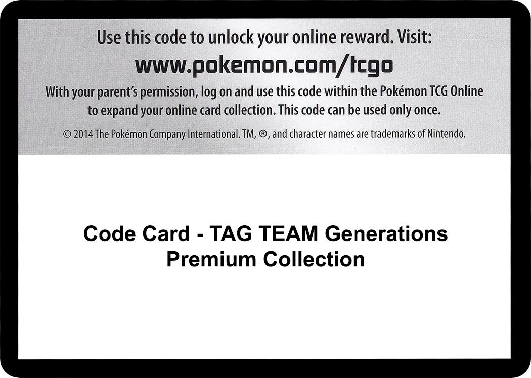Image for Code Card - TAG TEAM Generations Premium Collection (Miscellaneous Cards & Products) - Pokemon