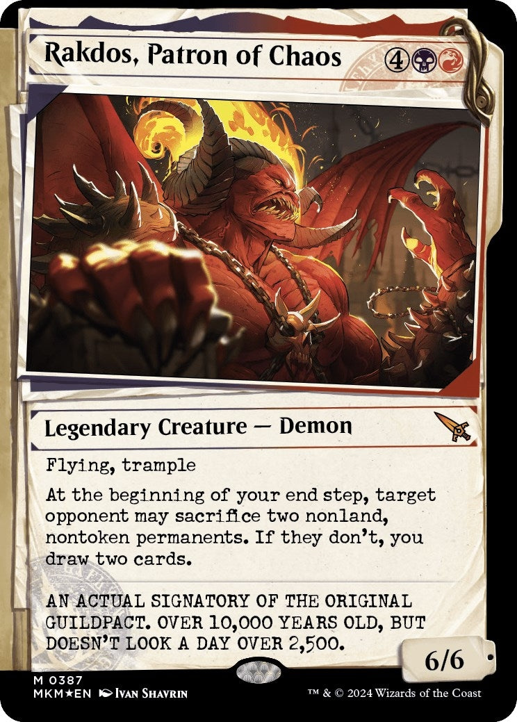 Image for Rakdos, Patron of Chaos (Showcase) (Invisible Ink) (387) (Murders at Karlov Manor) - Magic: The Gathering
