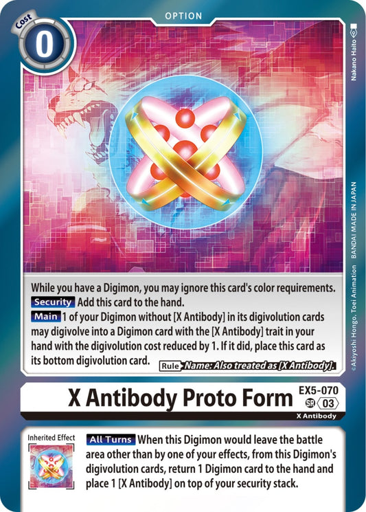 Image for X Antibody Proto Form (EX5-070 SR) (Animal Colosseum) - Digimon Card Game
