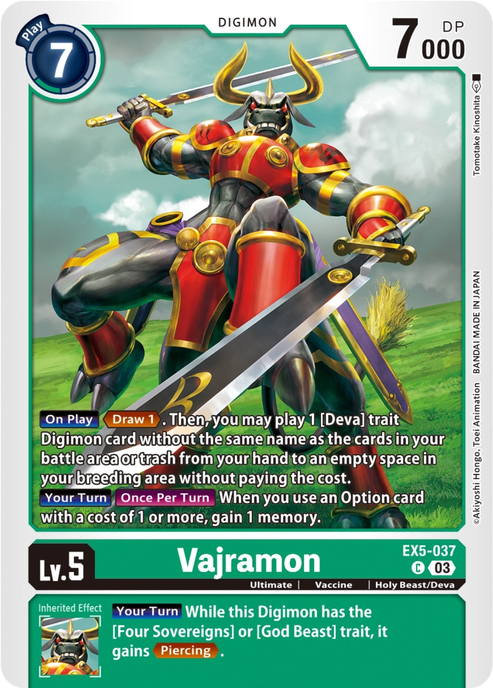 Image for Vajramon (EX5-037 C) (Animal Colosseum) - Digimon Card Game