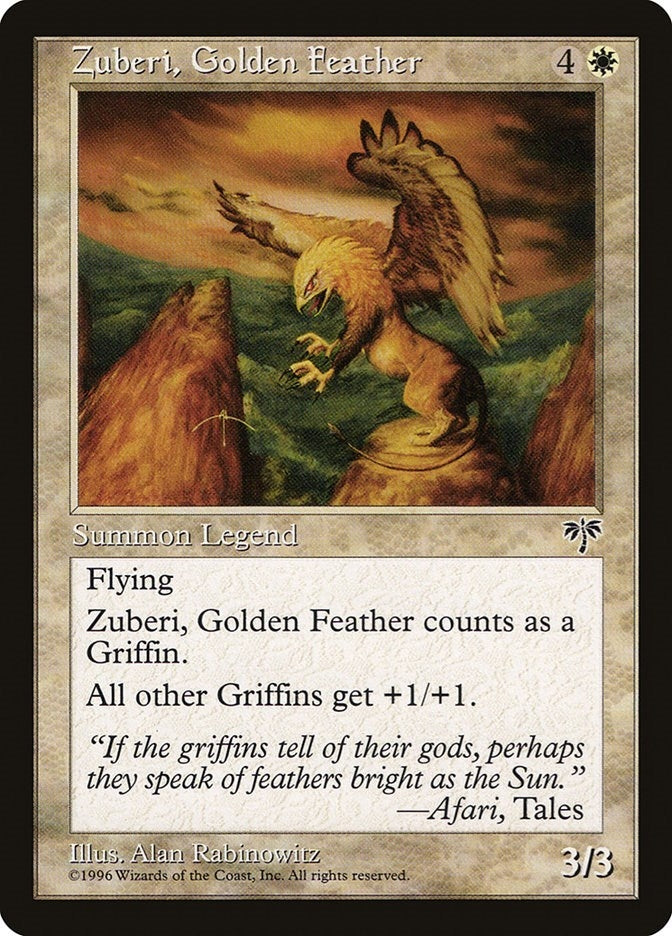 Image for Zuberi, Golden Feather (Mirage) - Magic: The Gathering