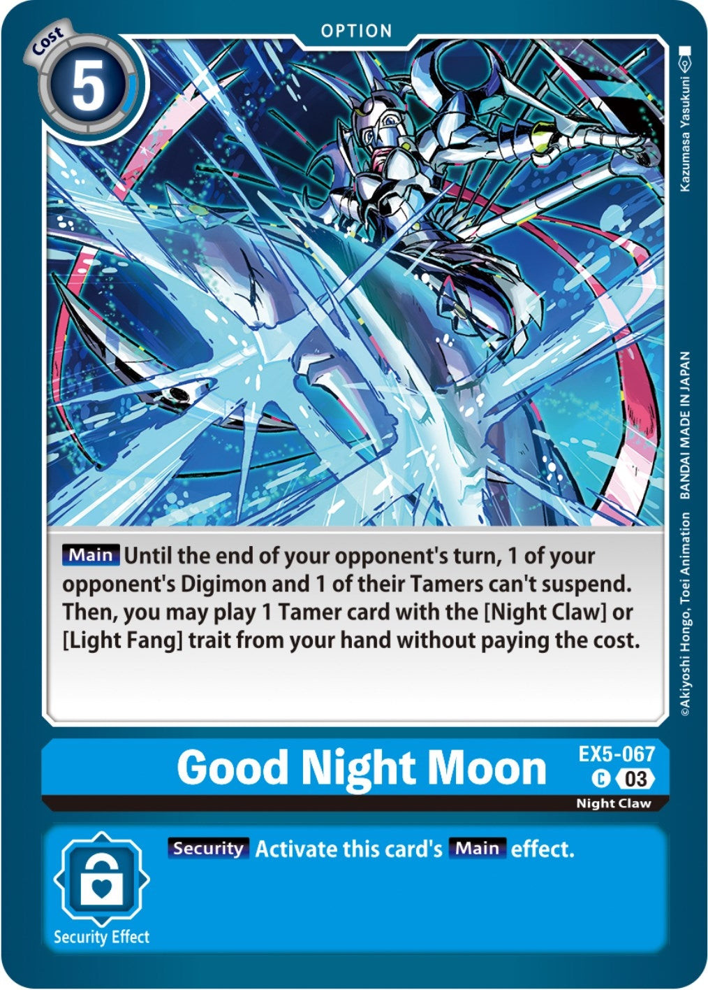 Image for Good Night Moon (EX5-067 C) (Animal Colosseum) - Digimon Card Game
